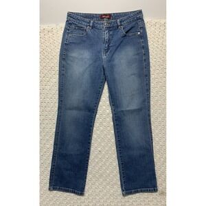 Vtg Lee Riveted Ultimate 5 Jeans Women 14M Straight High Rise Blue Denim W32 L30